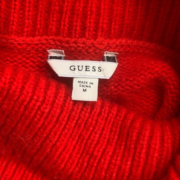GUESS bold red turtleneck sweater - Picture 8 of 8